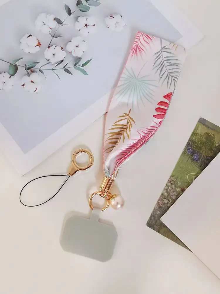 Women's Mobile Phone Hanging Necklace with Silk Satin French Scarf - Image 10