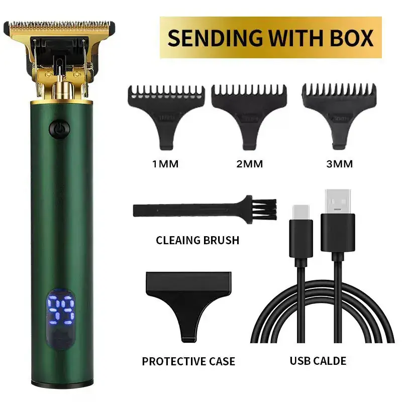 Electric Clipper for Men with Retro Oil Head & Rechargeable Carabiner