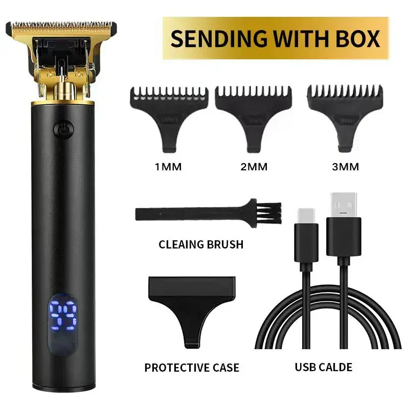 Electric Clipper for Men with Retro Oil Head & Rechargeable Carabiner