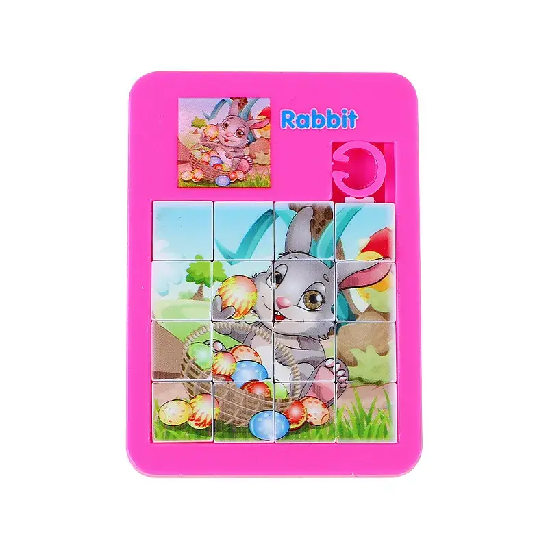 Children's Cartoon Puzzle Game Pink Rabbit 9 Pieces - Image 7