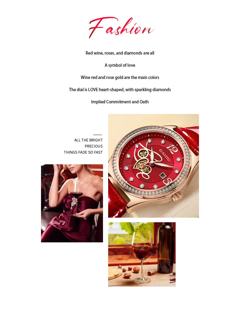 Women's Heart-Shaped Quartz Watch with Genuine Leather Strap — feature 14