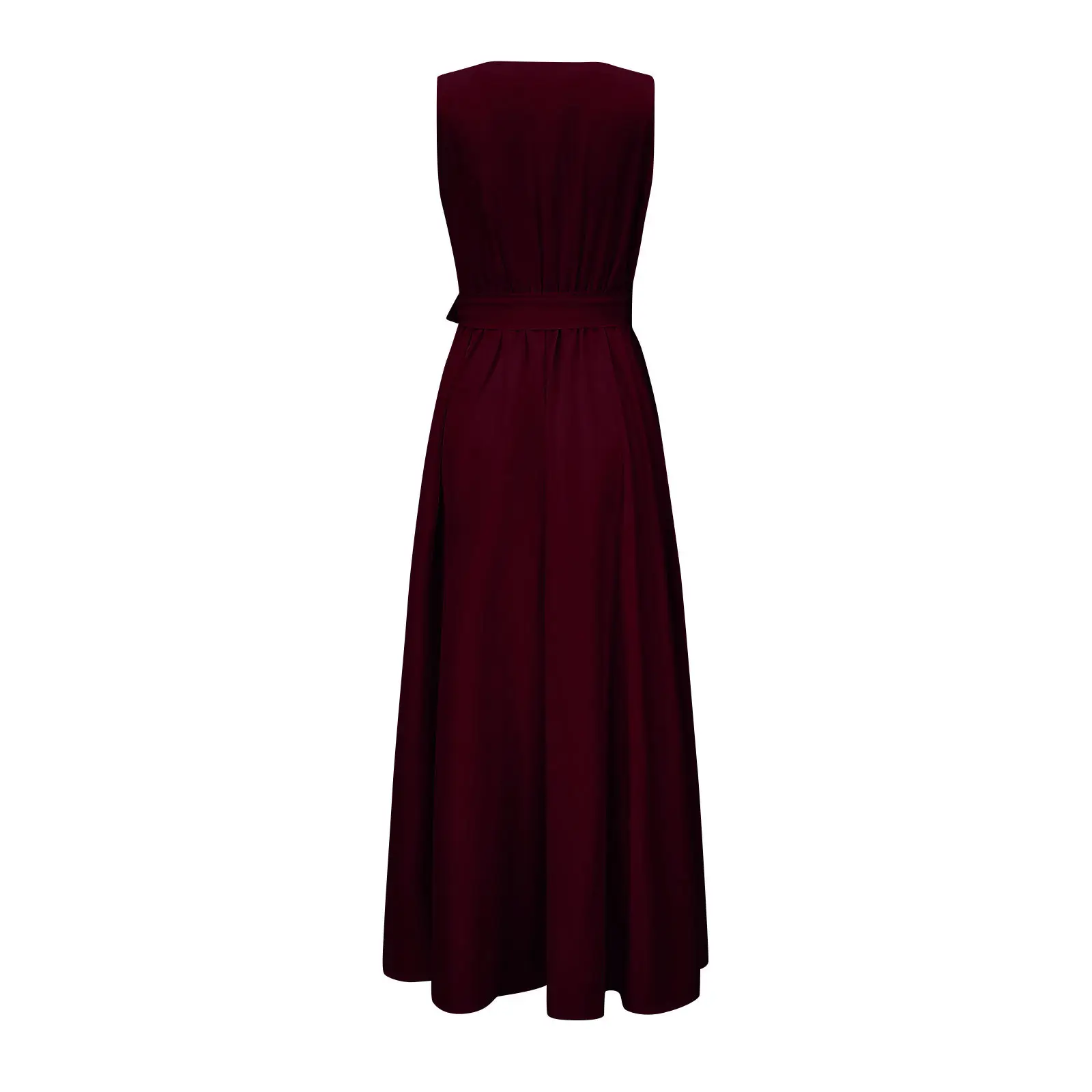 White V-Neck Long Dress for Women 2023 Summer — feature 5
