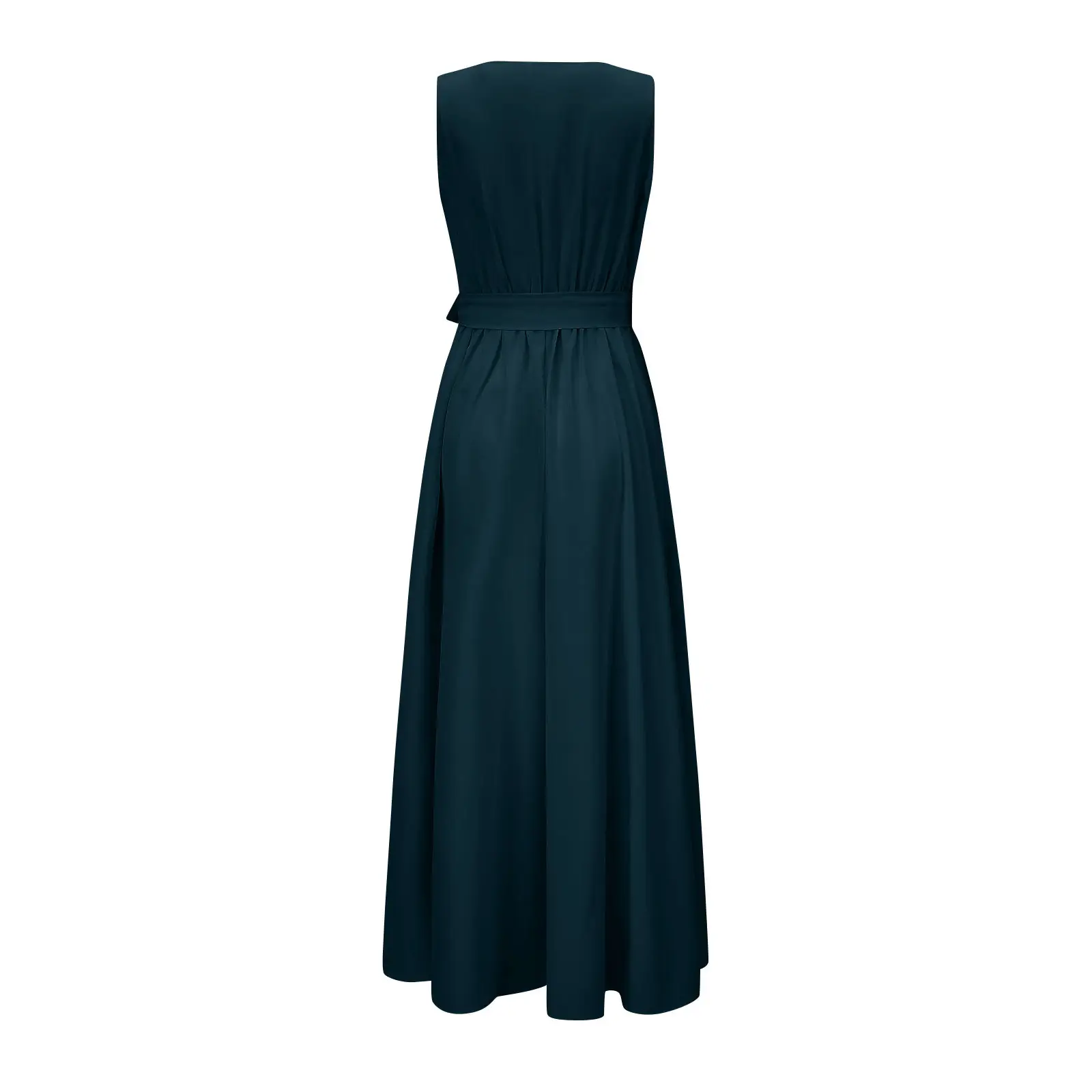 White V-Neck Long Dress for Women 2023 Summer — feature 7