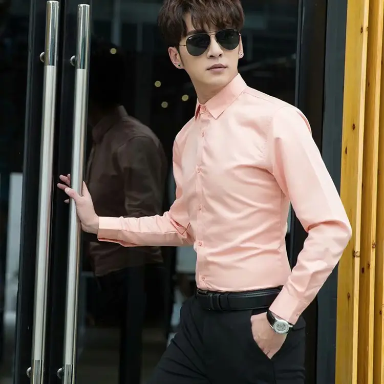 Men Long-sleeve White Shirt Plus Size Business All-match - Image 6