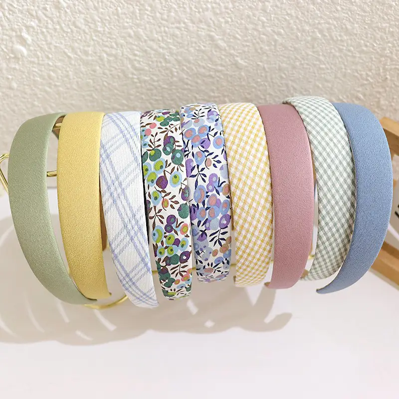 Wide Bristle Hair Hoop with Floral Print - Image 25