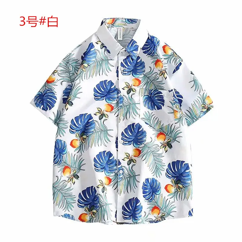 Hawaiian Floral Short Sleeve Men's Shirt Large - Image 13