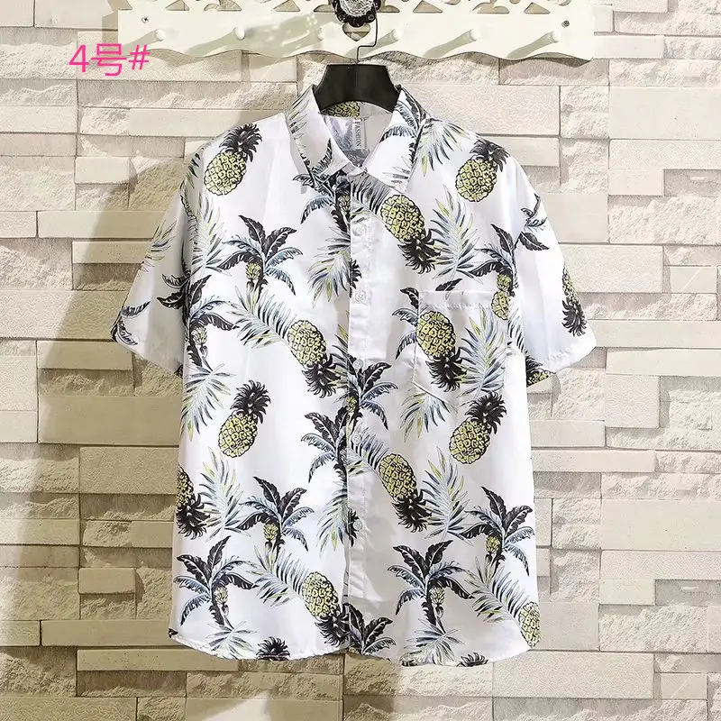 Hawaiian Floral Short Sleeve Men's Shirt Large - Image 3