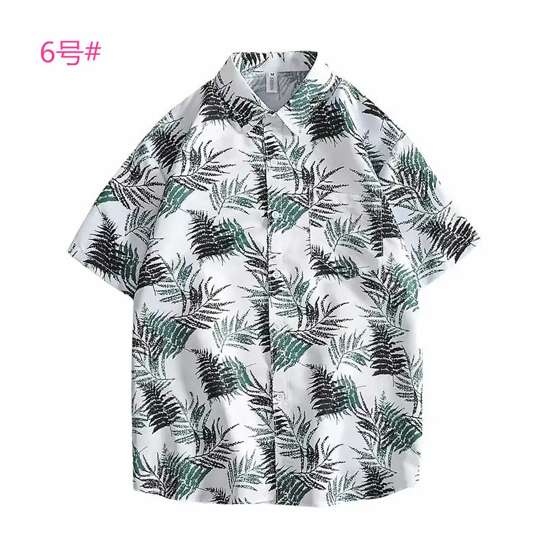 Hawaiian Floral Short Sleeve Men's Shirt Large - Image 6