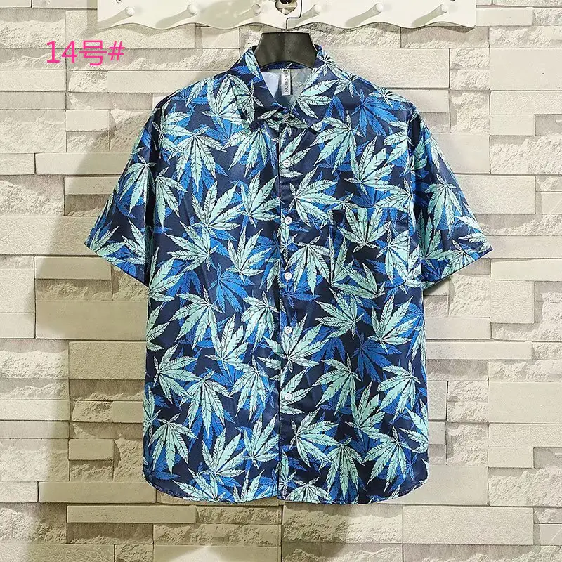Hawaiian Floral Short Sleeve Men's Shirt Large - Image 8