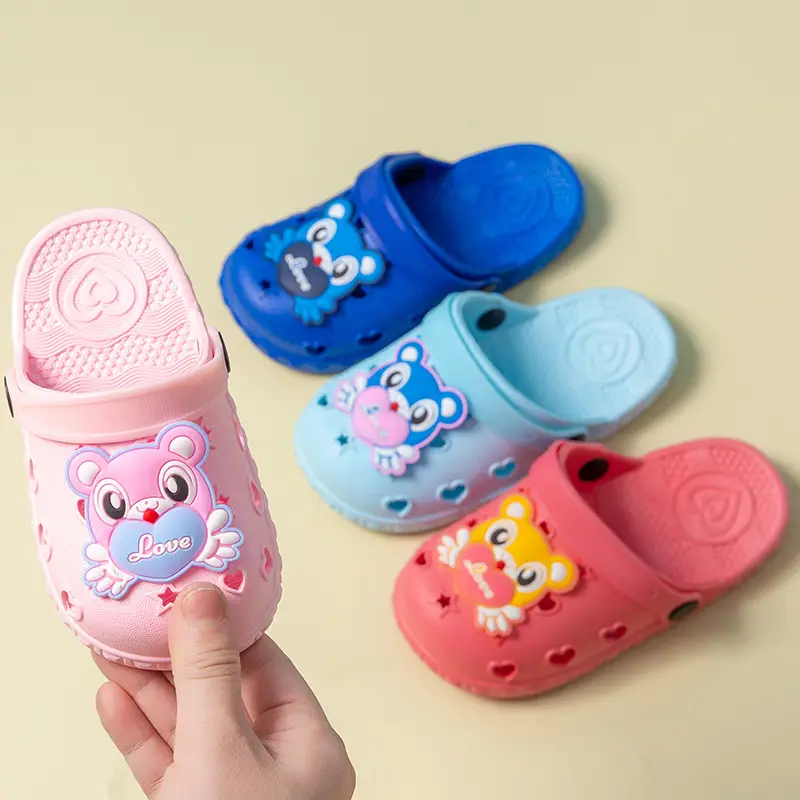 Cute Cartoon Baby Slippers Pink Anti-Slip Soft Bottom
