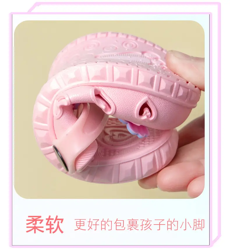 Cute Cartoon Baby Slippers Pink Anti-Slip Soft Bottom — feature 26
