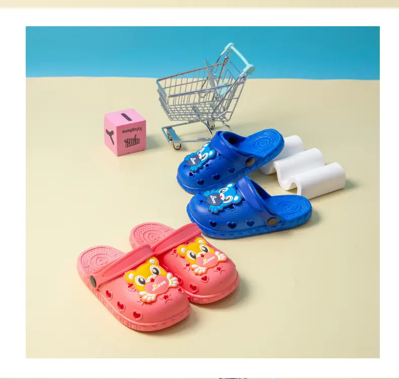Cute Cartoon Baby Slippers Pink Anti-Slip Soft Bottom — feature 40