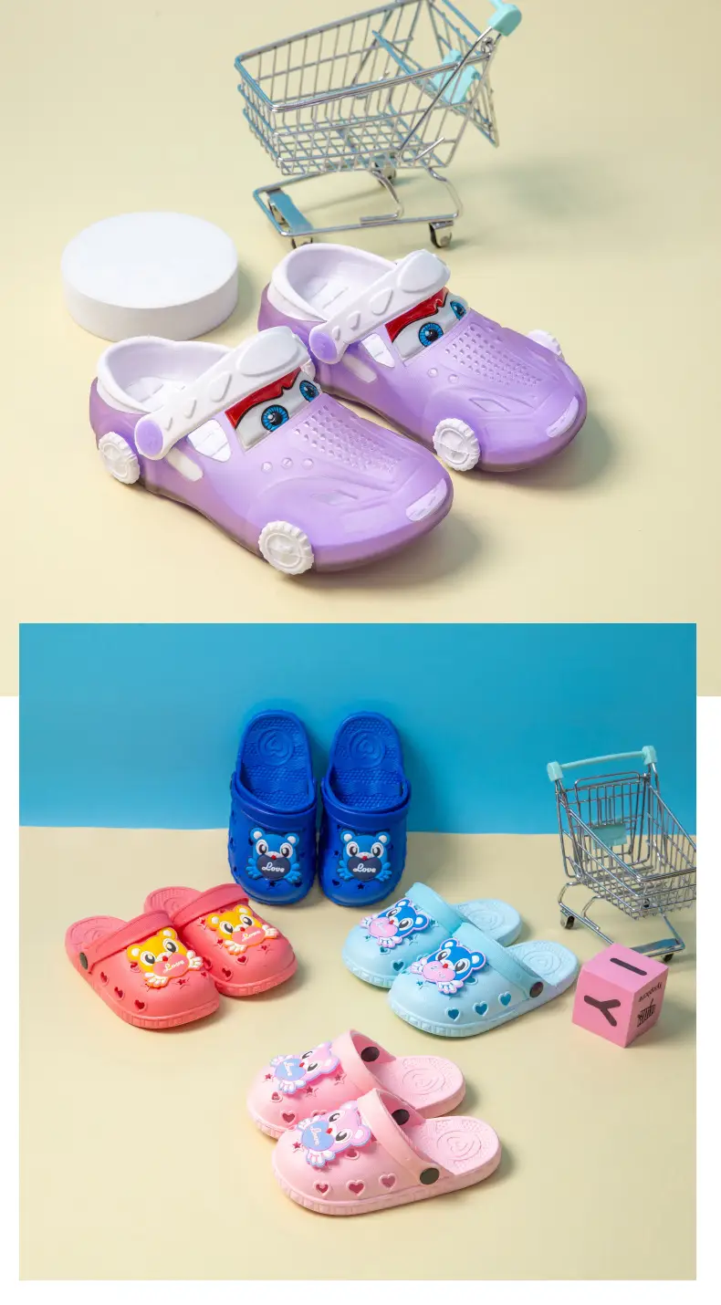 Cute Cartoon Baby Slippers Pink Anti-Slip Soft Bottom — feature 41