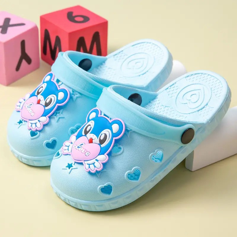Cute Cartoon Baby Slippers Pink Anti-Slip Soft Bottom