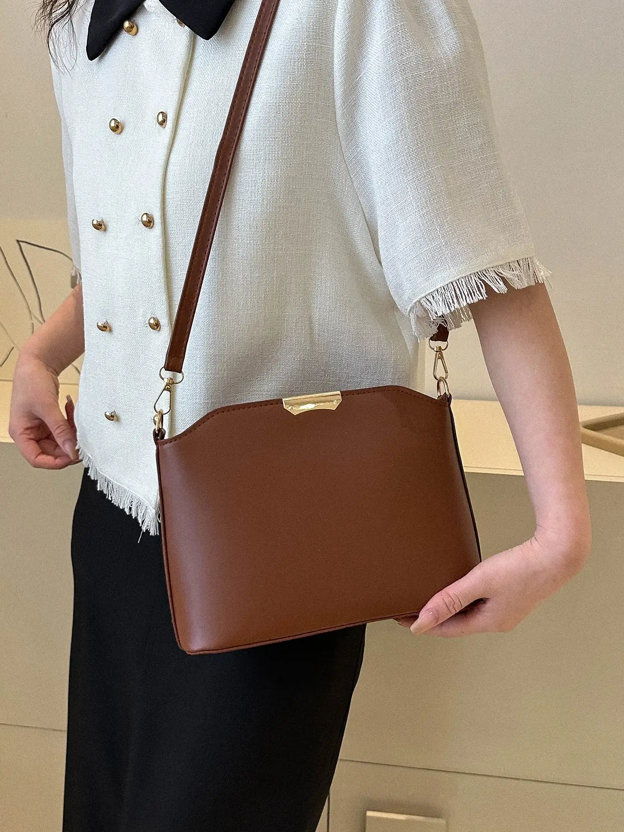 White Retro Small Bag for Women 2026 - Image 7