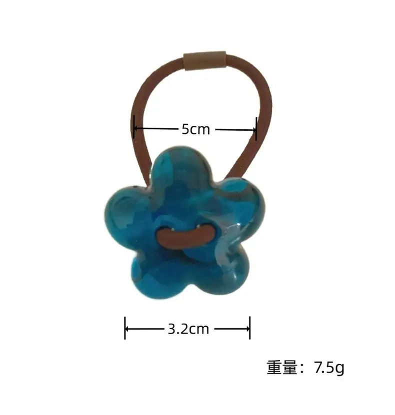 Green Flower Hair Ring for Women — feature 22