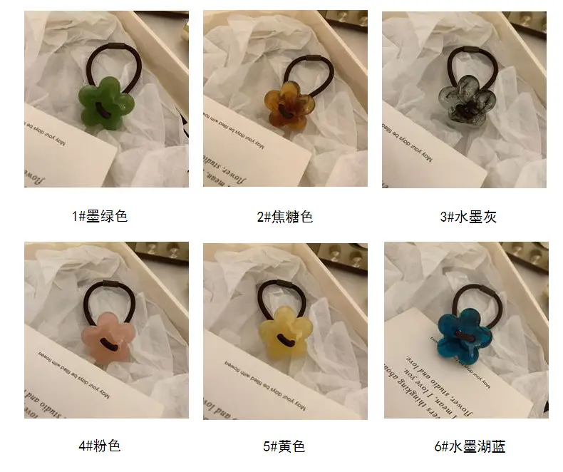 Green Flower Hair Ring for Women — feature 24