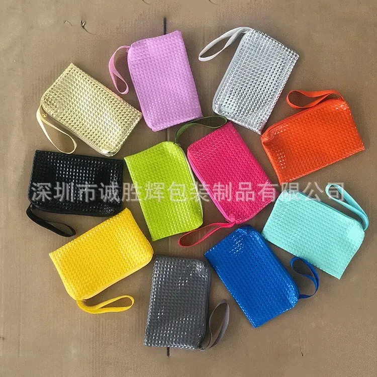 Orange Mini Zipper Cosmetic Bag for Women - Image 3
