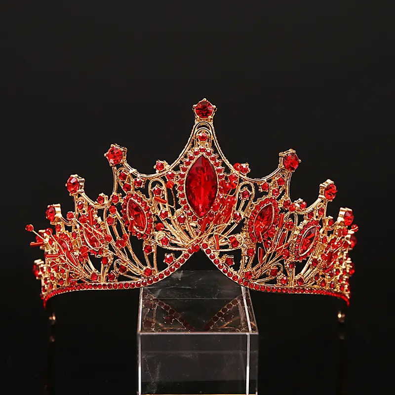 Cross-Border Bridal Crown Handmade Jewelry Rhinestone Tiara European and American Crown Children's Hair Accessories Adult Birthday Baking Dress - Image 2