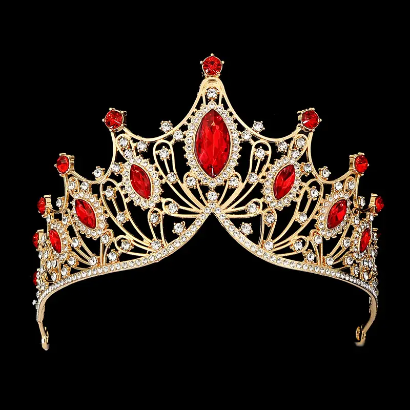 Cross-Border Bridal Crown Handmade Jewelry Rhinestone Tiara European and American Crown Children's Hair Accessories Adult Birthday Baking Dress - Image 6