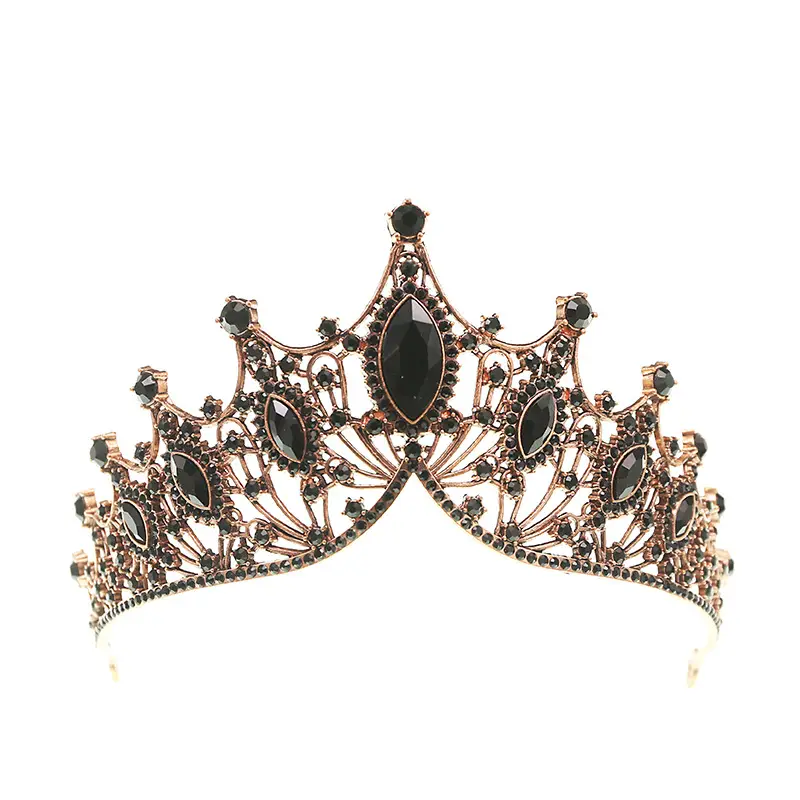 Cross-Border Bridal Crown Handmade Jewelry Rhinestone Tiara European and American Crown Children's Hair Accessories Adult Birthday Baking Dress - Image 7