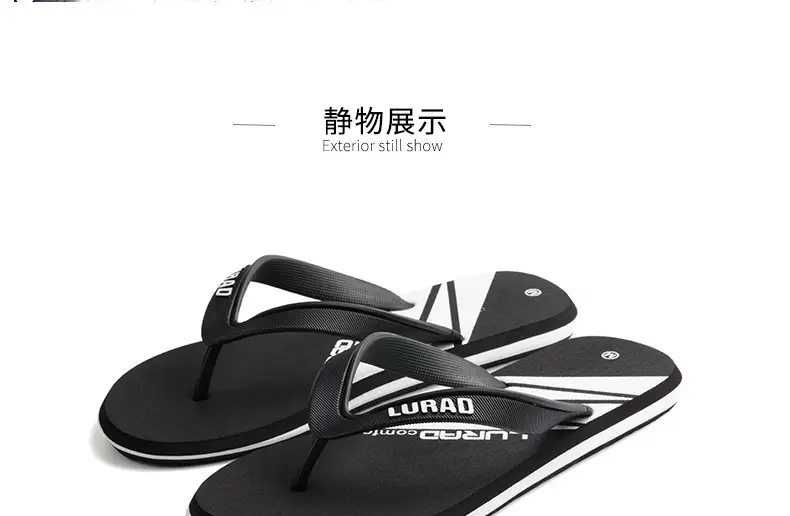 Men's Black Flip Flops Summer Casual Sandals — feature 17