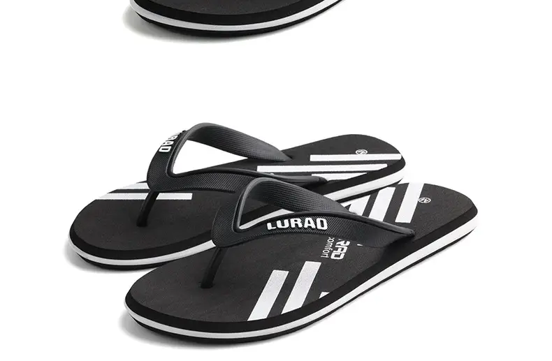 Men's Black Flip Flops Summer Casual Sandals — feature 18