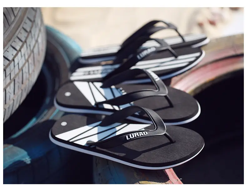 Men's Black Flip Flops Summer Casual Sandals — feature 9