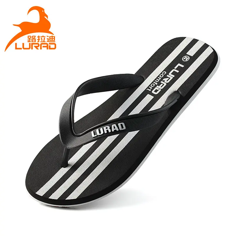 Men's Black Flip Flops Summer Casual Sandals