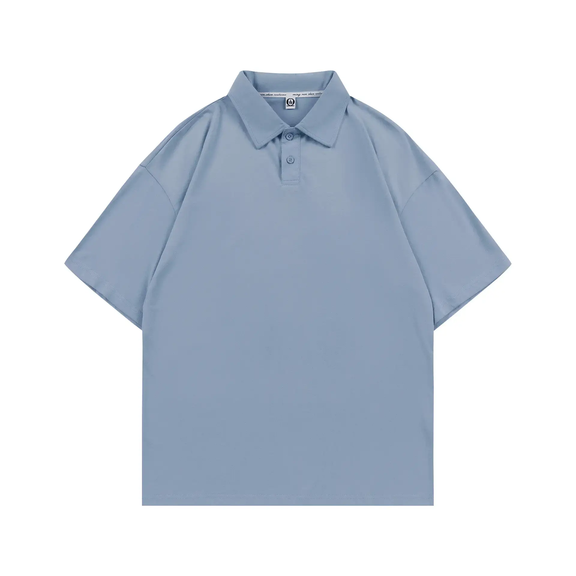 Men's Brown Pure Cotton Polo Shirt Loose Fit - Image 7