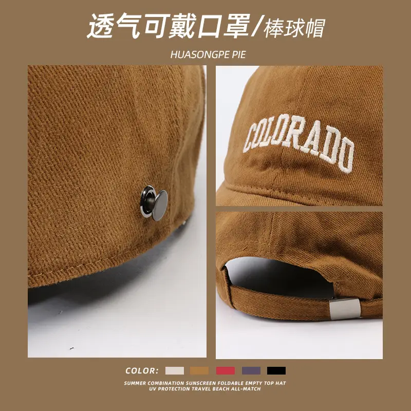 Summer Outdoor Breathable Baseball Cap Women's Hanging Mask Artifact Cap Couple's All-match Face Showing Small All-match Casual Cap — feature 7