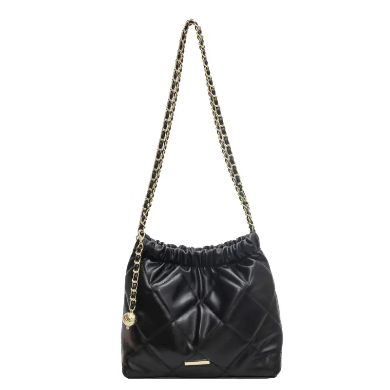 Trendy Quilted Yellow Chain Bag for Women - Image 7