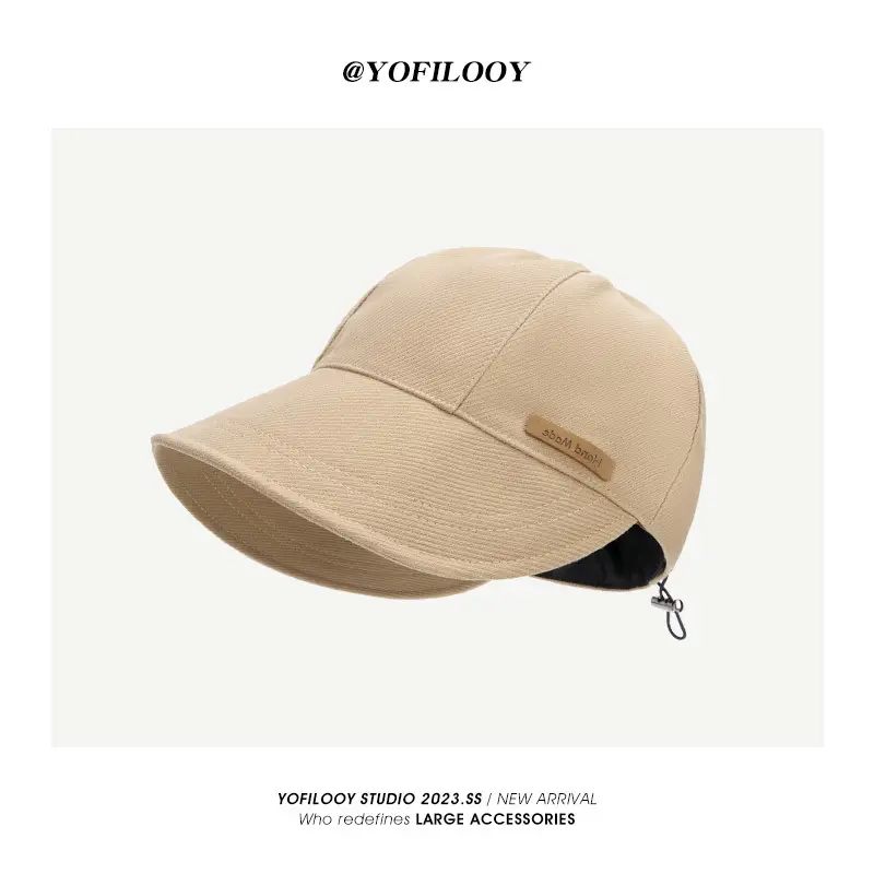 Women's Black Fisherman Hat with Face Cover & Sunscreen