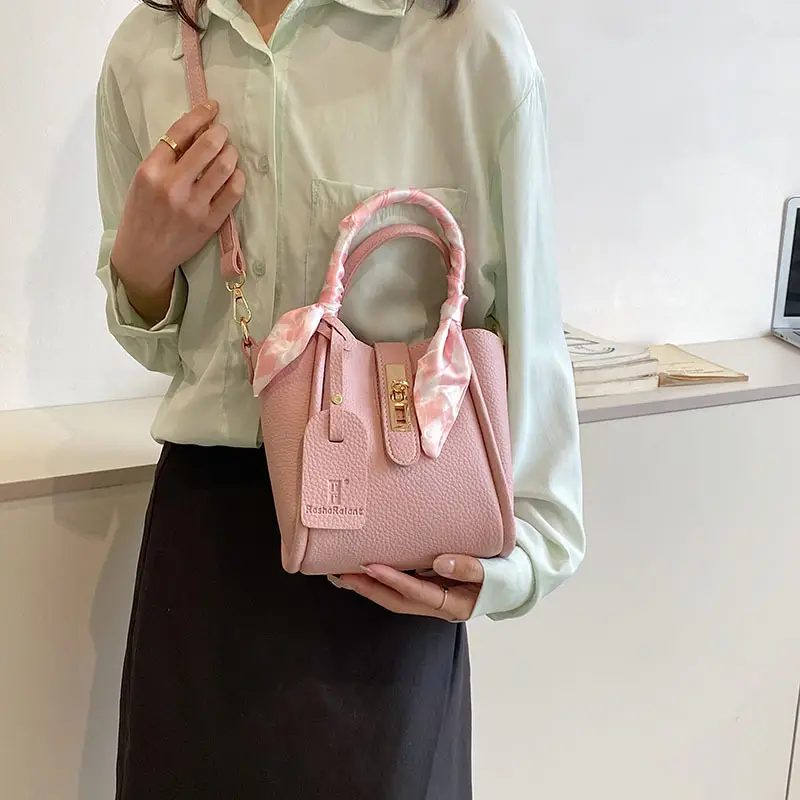 Pink Leather Shoulder Bag for Women 2024 - Image 2