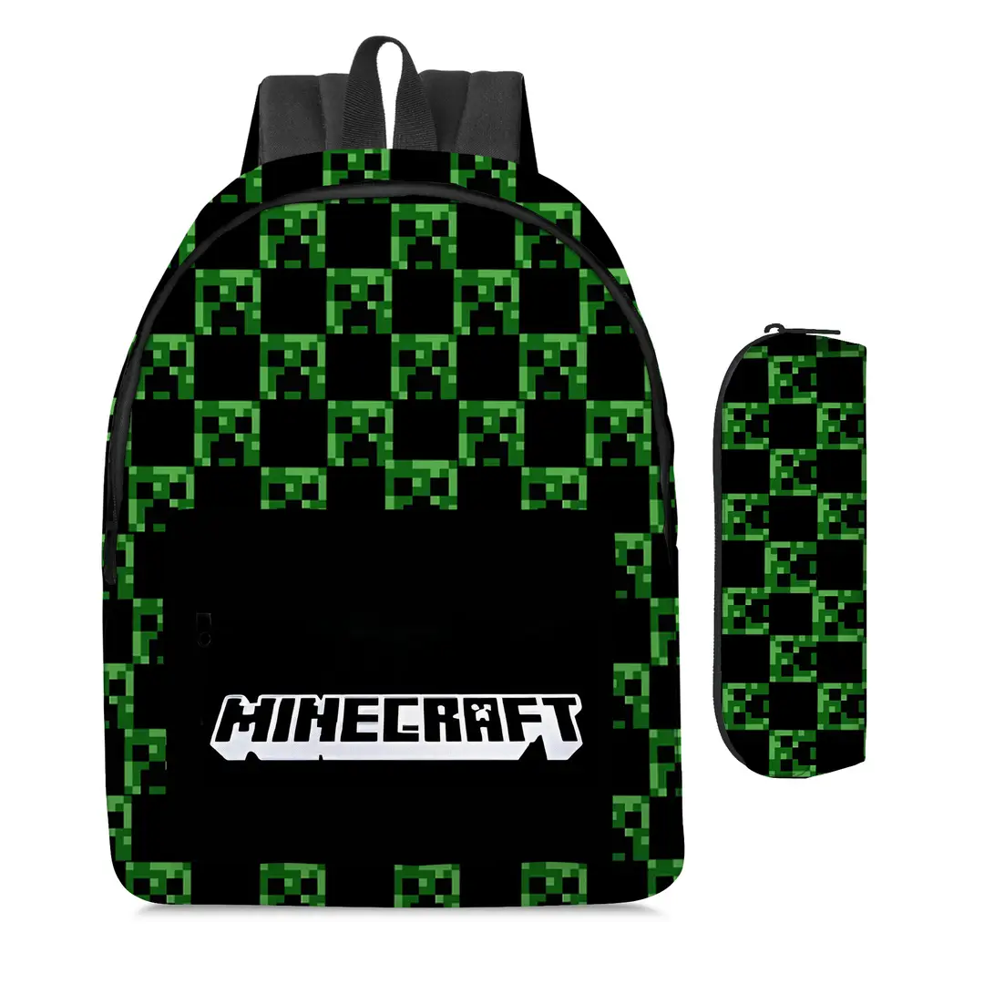 roblox Backpack Primary and Middle School Schoolbag Children's Backpack Cartoon Cartoon Backpack Lunch Bag Pencil Bag