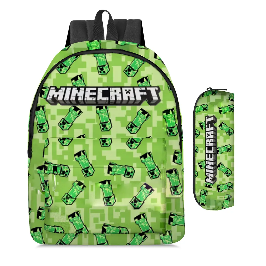 roblox Backpack Primary and Middle School Schoolbag Children's Backpack Cartoon Cartoon Backpack Lunch Bag Pencil Bag