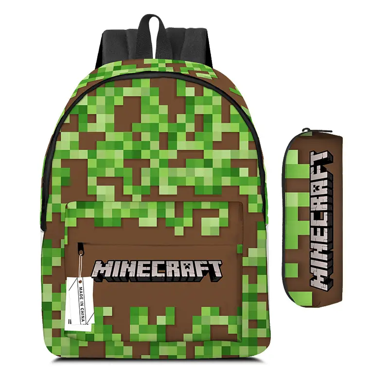 roblox Backpack Primary and Middle School Schoolbag Children's Backpack Cartoon Cartoon Backpack Lunch Bag Pencil Bag