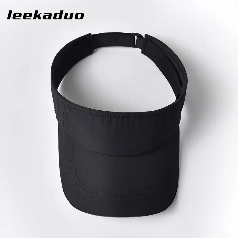 Men's Black UV Visor Hat Adjustable Strap - Image 4