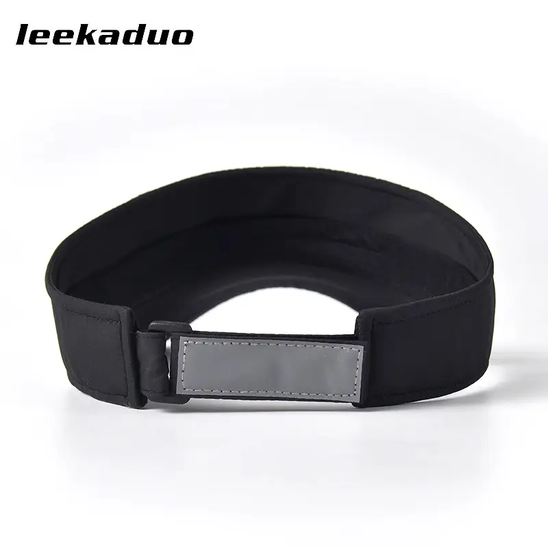 Men's Black UV Visor Hat Adjustable Strap - Image 5
