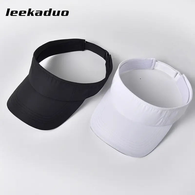 Men's Black UV Visor Hat Adjustable Strap - Image 6