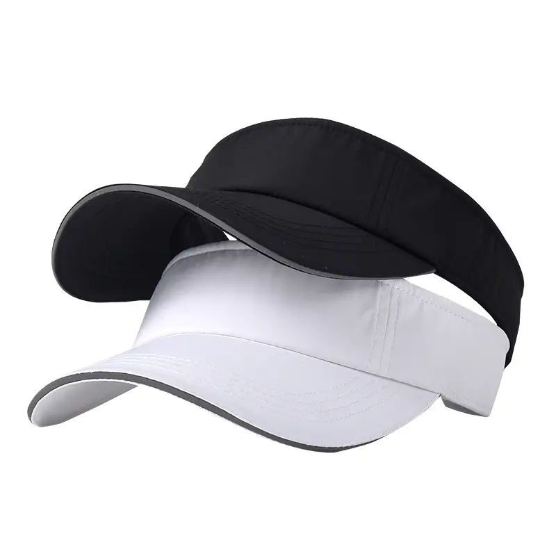 Men's Black UV Visor Hat Adjustable Strap - Image 7