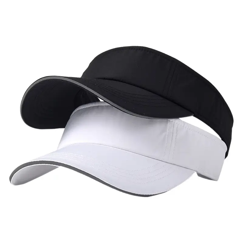 Men's Black UV Visor Hat Adjustable Strap