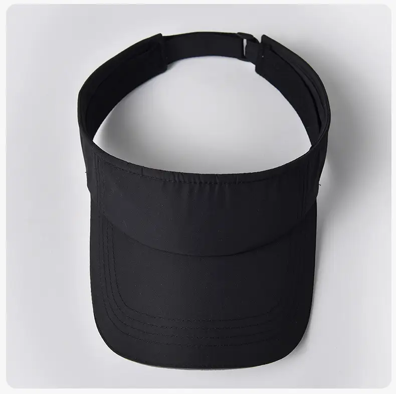 Men's Black UV Visor Hat Adjustable Strap — feature 16