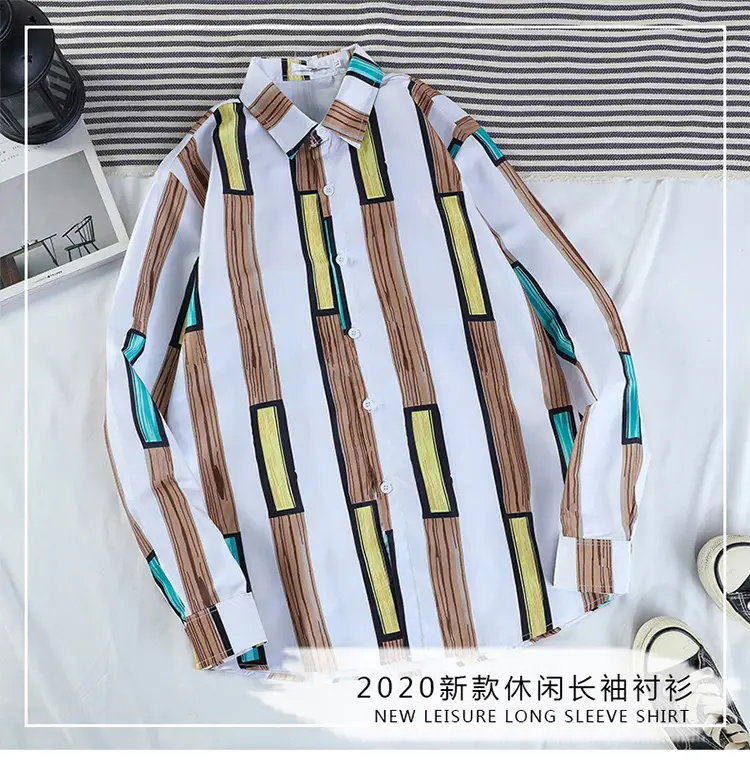 New Style Striped Long Sleeve Shirt for Men — feature 1