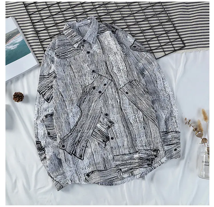 New Style Striped Long Sleeve Shirt for Men — feature 14