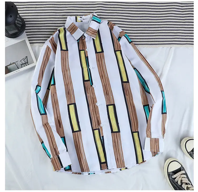 New Style Striped Long Sleeve Shirt for Men — feature 4