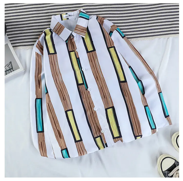 New Style Striped Long Sleeve Shirt for Men — feature 5