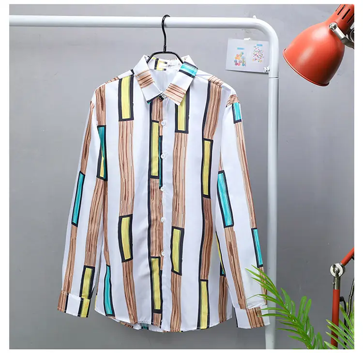 New Style Striped Long Sleeve Shirt for Men — feature 8