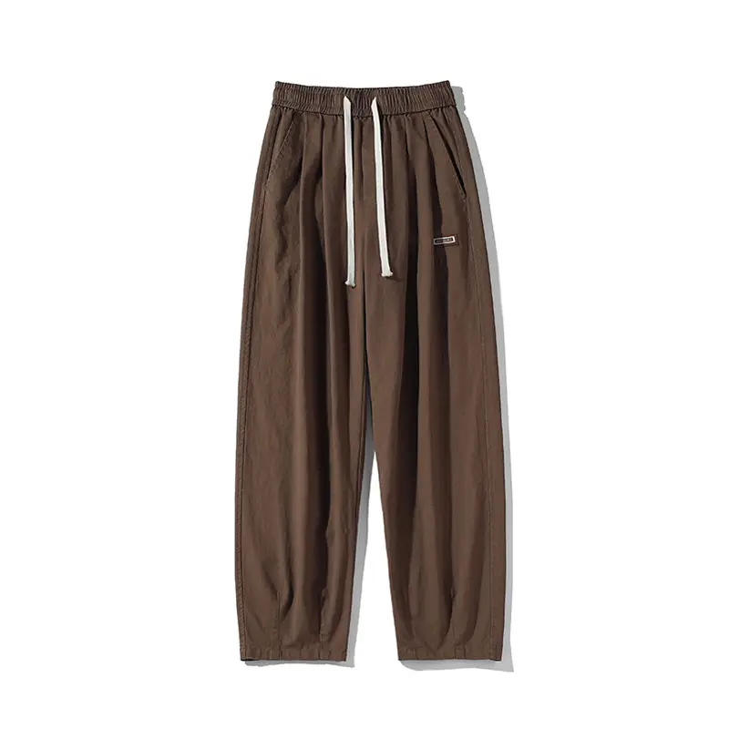 Men's Black Loose Fit Sports Pants Straight Spring Autumn Wear - Image 7