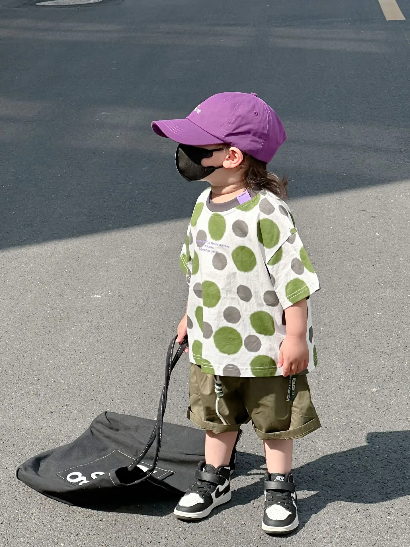 Boys Polka Dot Summer T-Shirt White Purple Black 2025 — feature 5